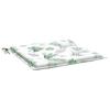 Chair Cushions 4 pcs Leaf Pattern 40 x 40 x 4 cm Fabric