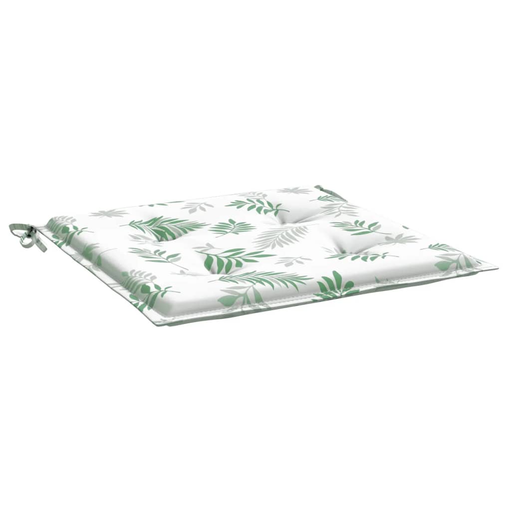 Chair Cushions 4 pcs Leaf Pattern 40 x 40 x 4 cm Fabric