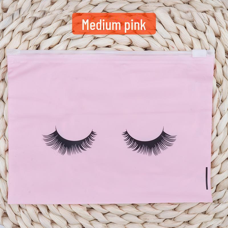 EVA Eyelash Frosted Ziplock Cosmetic Storage Bag