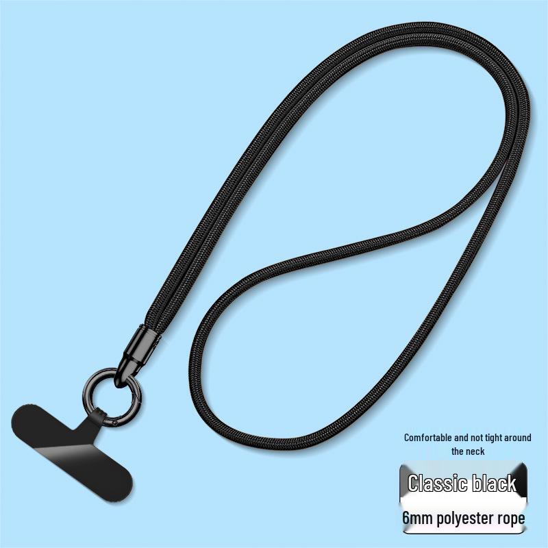 Wrist and Neck Mobile Phone Lanyard with Finger Ring and Anti-Drop Strap