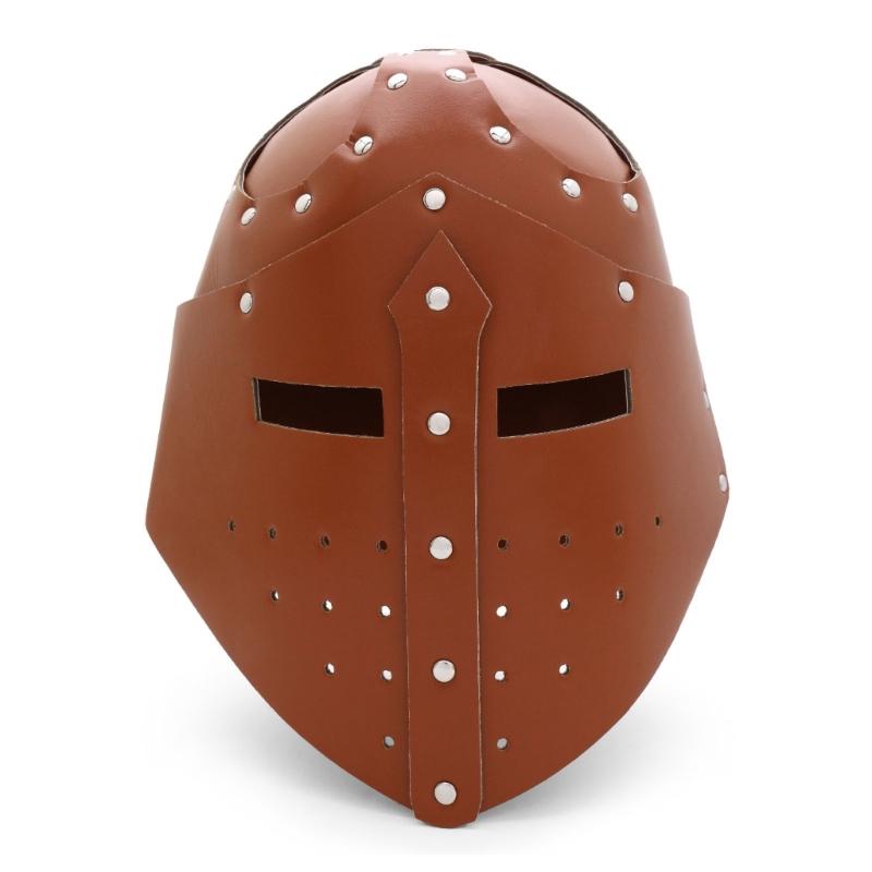 Templars Crusader Knights Helmet Wearable Adults Medieval Costumes Full Face Mask for Halloween Cosplay Party Roleplay