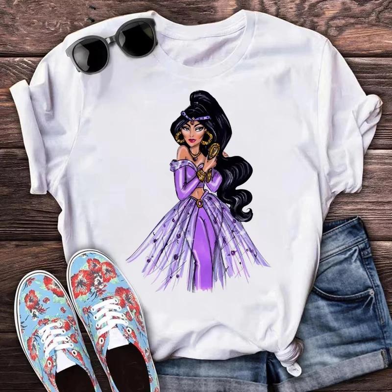 

Cool Princess Shortsleeved Trendy Tshirt Unisex Fashion Punk Cartoon Pattern Tshirt Casual Retro Cute AnimeUnisexs S