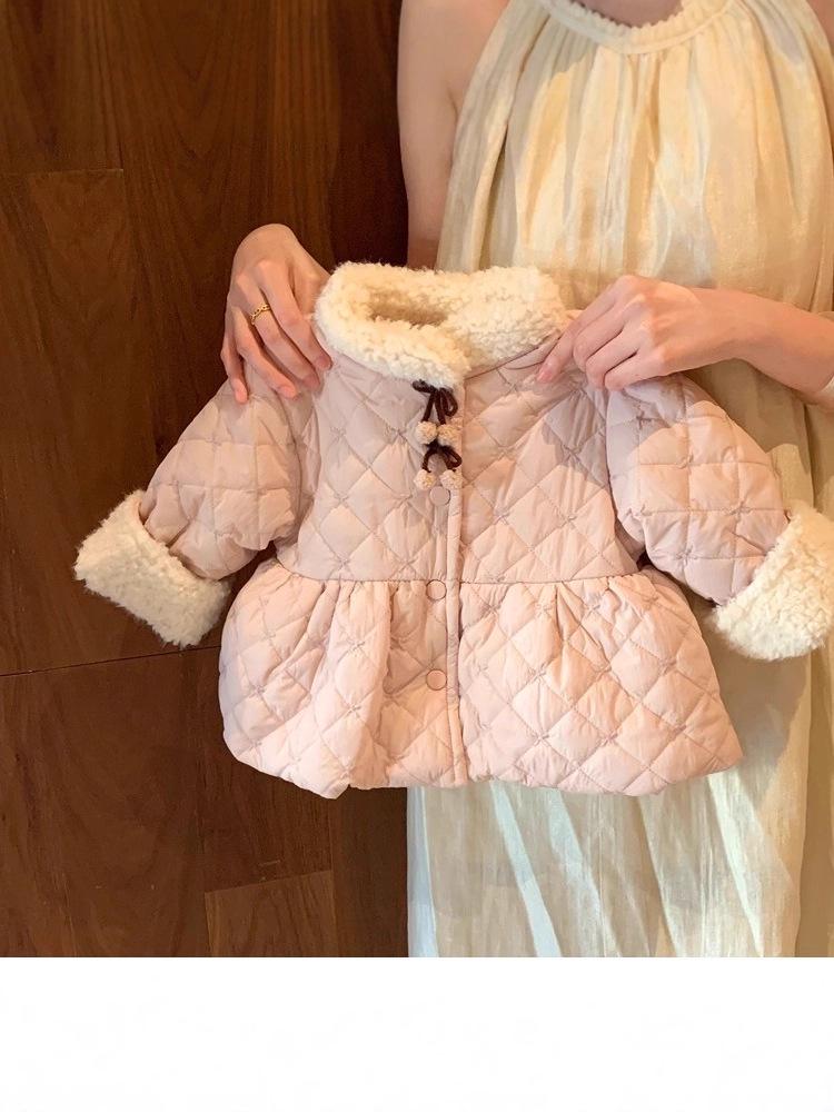 2025 Toddler Girls' Stylish Fleece-Lined Winter Jacket - Thick, Warm, Cotton Padded Coat