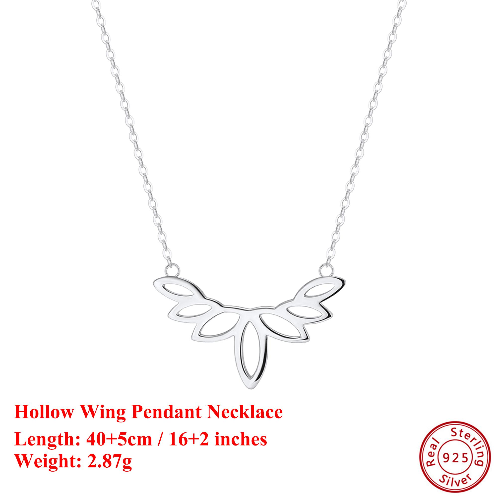 

Effie Queen Genuine 925 Silver 14k Gold Wing Pendant Necklace Simple Jewelry for Women Men s Necklace 2026 Trend Necklace GAN16 срібний