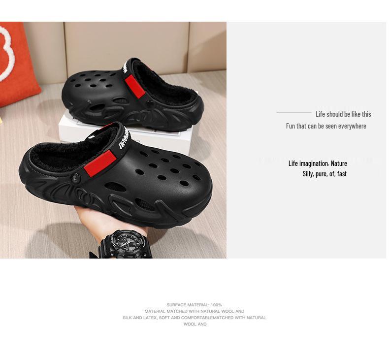 Fleece-Lined Cotton Slippers: Non-Slip, Soft Sole, Warm Office & Nurse Shoes for Autumn/Winter