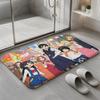 T-Tamako Market Floor Mat Soft Flannel Non-Slip Rug Washable Floor Mat for Living Room Bedroom