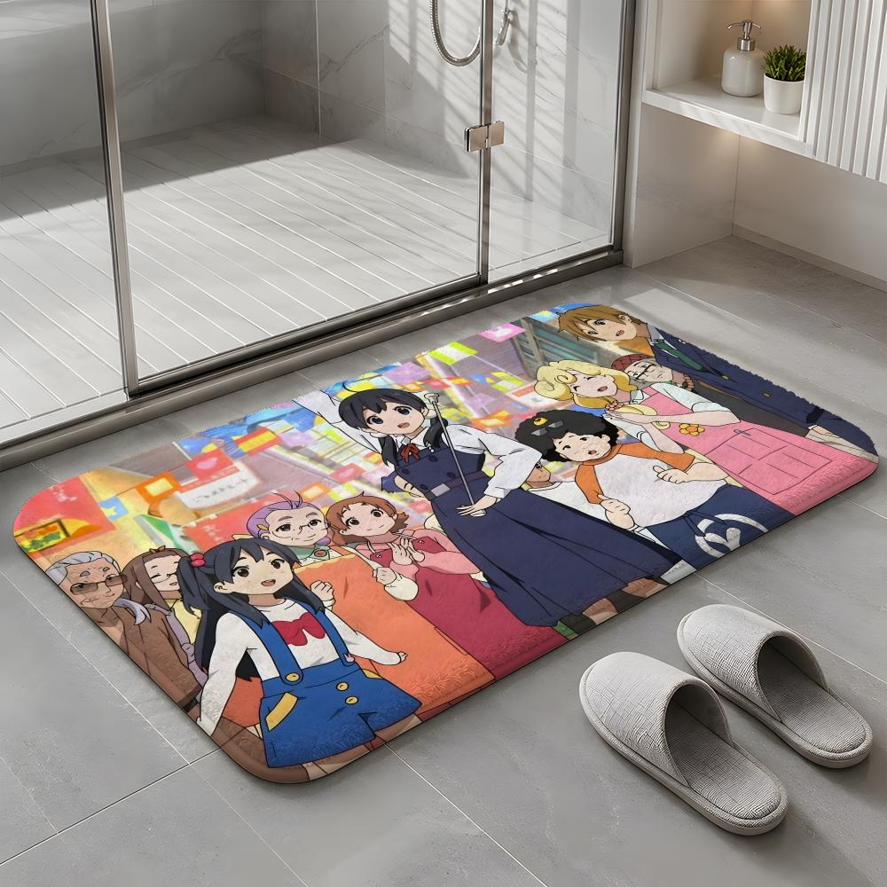 T-Tamako Market Floor Mat Soft Flannel Non-Slip Rug Washable Floor Mat for Living Room Bedroom