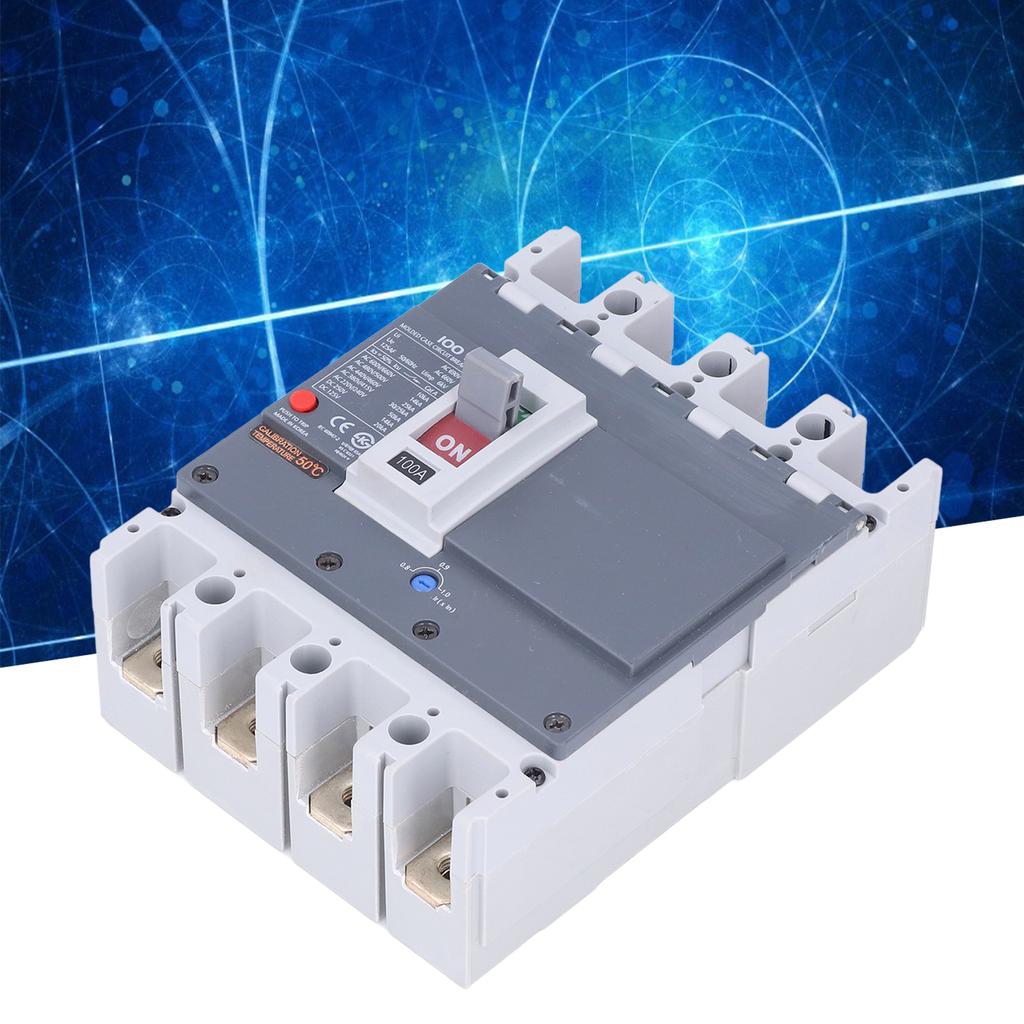 4P Circuit Breaker Battery Protection Moulded Case MCCB Circuits Breakers for Circuits 100A