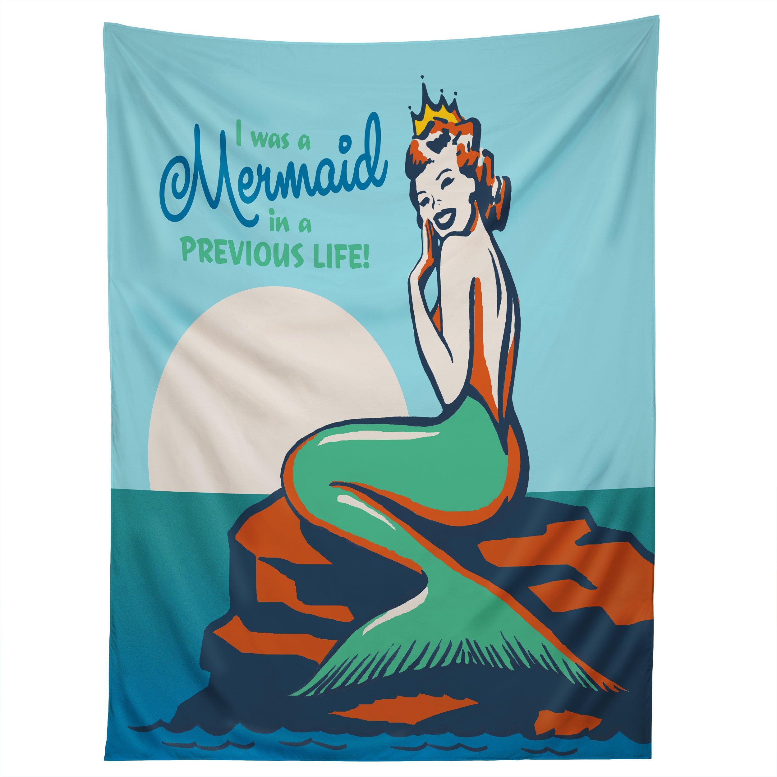 MERMAID IN A PREVIOUS LIFE tapestry 75x100