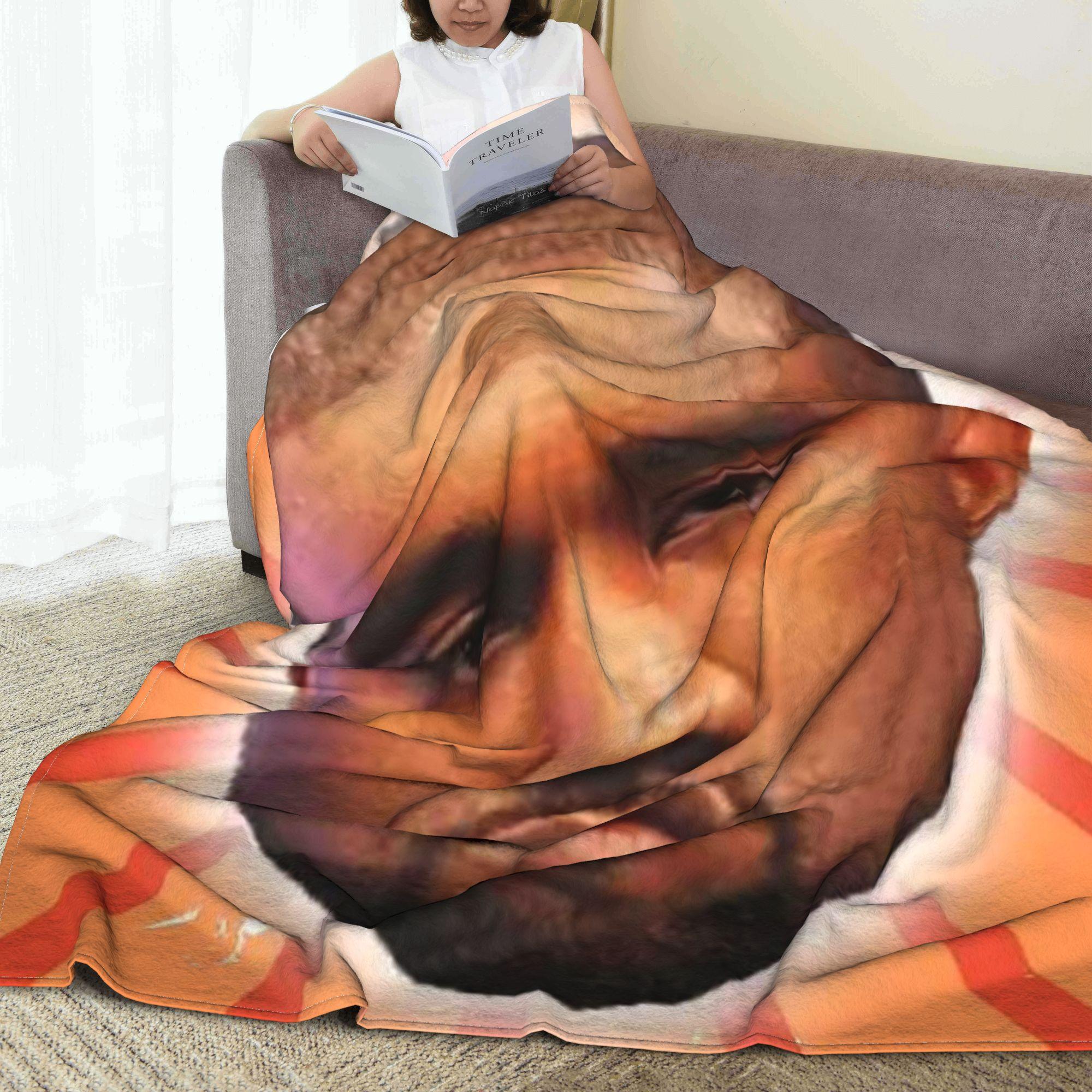 Pandara Jewelry Unisex Kanye West Meme Rapper Music Producer Blanket Portable Fleece Sofa Throw Blanket For Home Bedroom Office Throws Bedspread Quilt