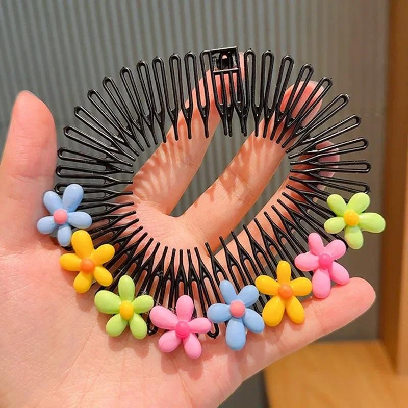 

Colorful Hair Comb For Kids Broken Headband Bunny Clips Cute Headdress Princess Girls Elongated Hair Accessory Star