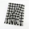 Soft waxy and thick plaid imitation cashmere scarf for women, warm fringed shawl in winter, couple scarf tide