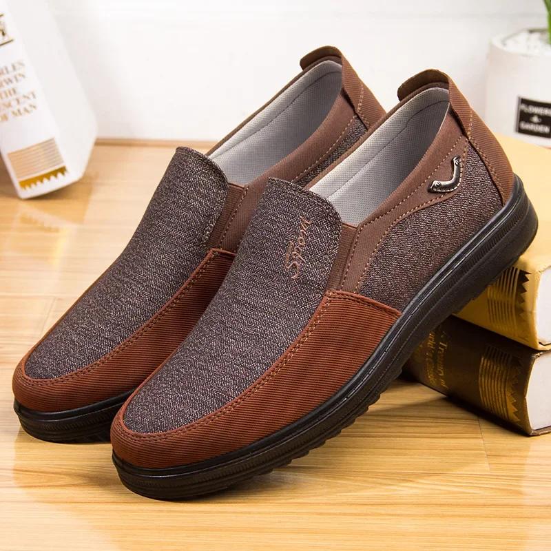 2024 Men Canvas  Summer Classic Loafers Men Casual Shoes Breathable Walking Flat Men Shoes Zapatos Sneakers Plus Size