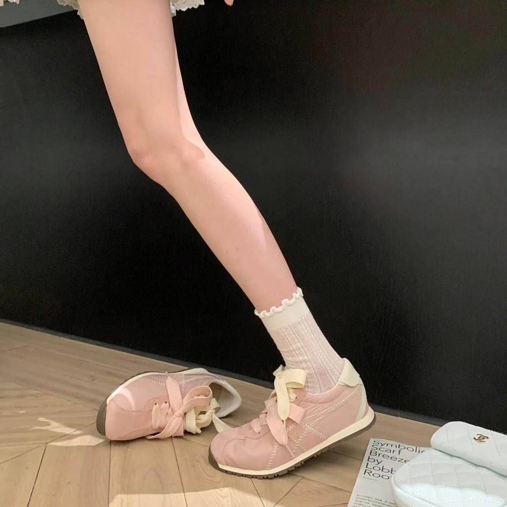 Sheepskin version~ Ballet versatile leather platform German training shoes women's versatile casual sports board shoes straps Forrest Gump shoes