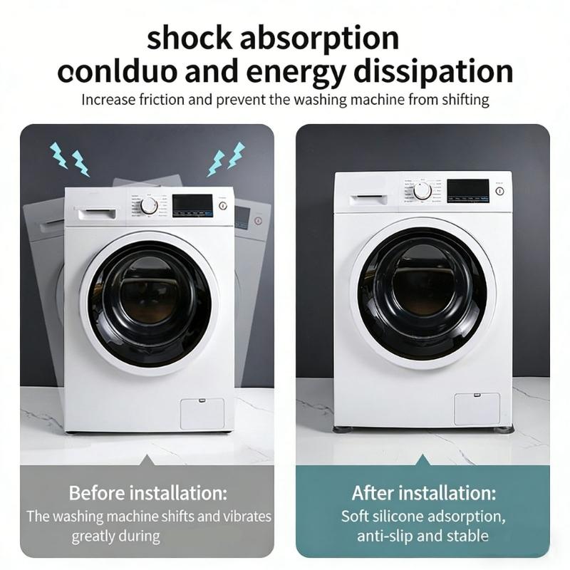 Grip Resistant Movement Control Base Set Of 4 For Refrigerator And Washer