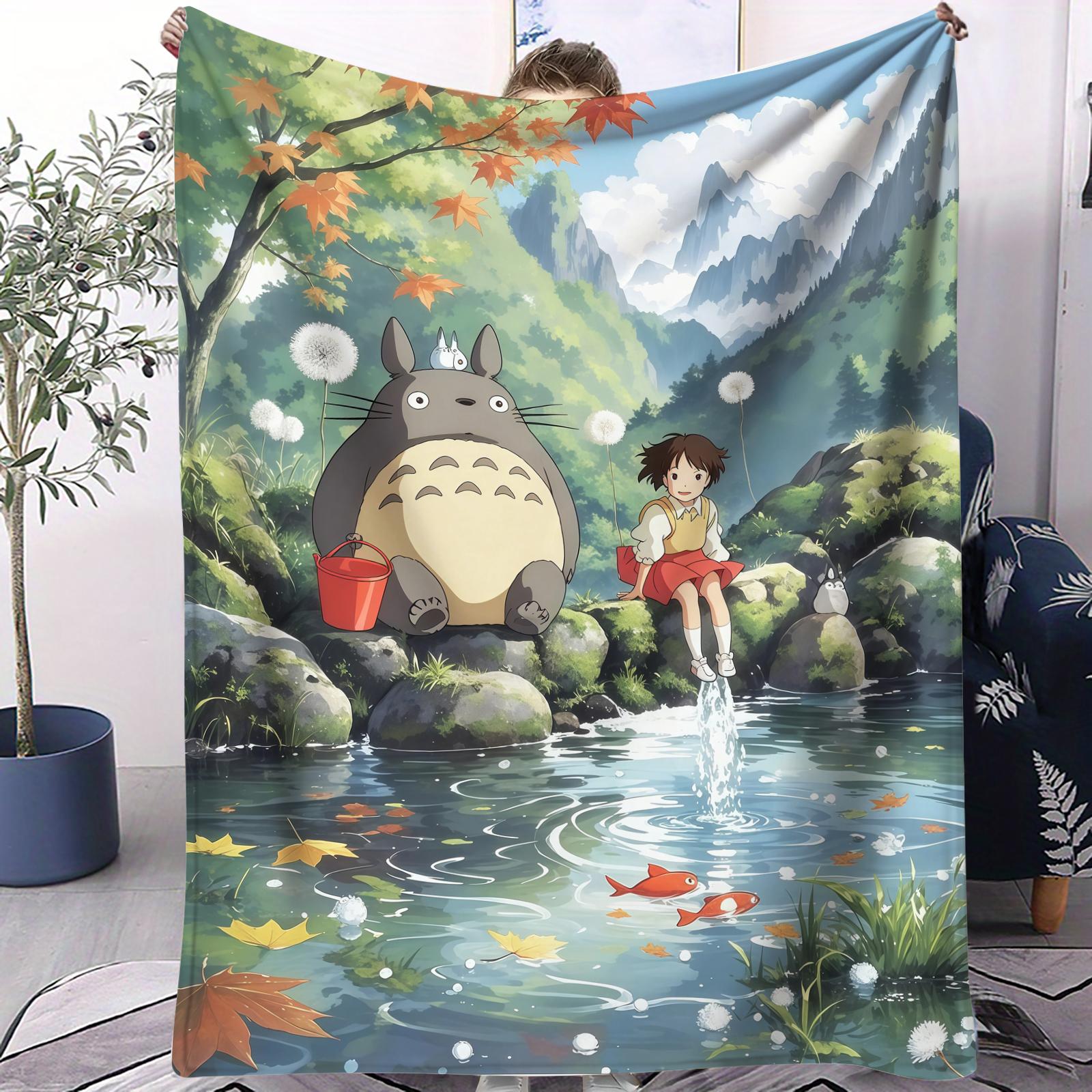 

Studio Ghibli My Neighbor Totoro Blanket All Season Soft Cozy Comfortable Bed Bedroom Dorm Sofa Lunch Camping Family Home Decor 70x100cm