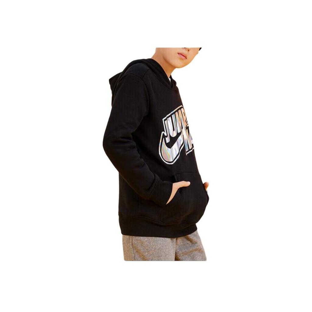 Nike Hoodie Letter Comfortable Long Sleeve Black Kids hoodies DQ8149-010