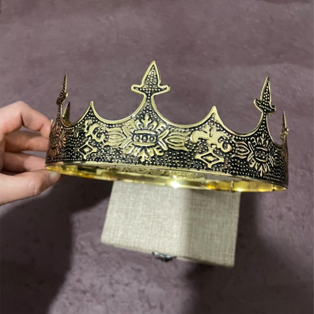 CALLARON Crown Cosplay Crown King Elephant Crown Tiara Hair Accessory Party Hat Fashionable Photoshoot Halloween Christmas Props Birthday Accessories
