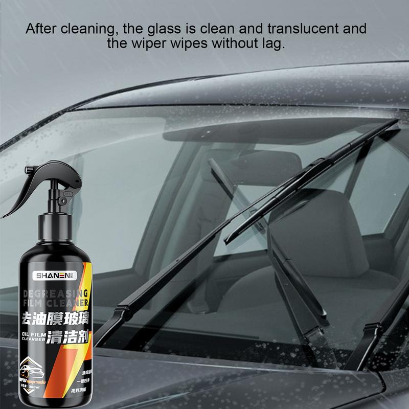 Windshield Oil Film Cleaner 300ML Car Oil Film Water Spot Remover Simple And Convenient Use Cleaner Without Damaging Glass For