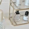 Double-layer Organizer Shelf Simple Design Condiment Shelf Space Saving Counter Organizer  Bathroom