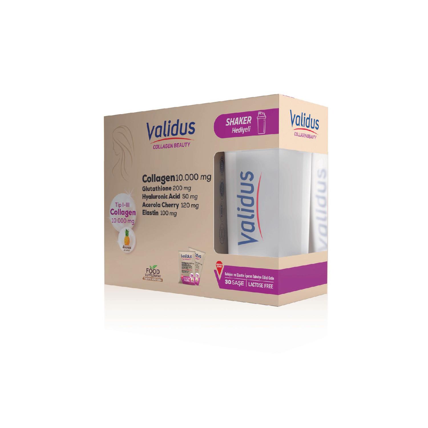 

Collagen 10,000 Mg Elastin 100 Mg Glutathione 200 Mg 30 Sachets Shaker Gift