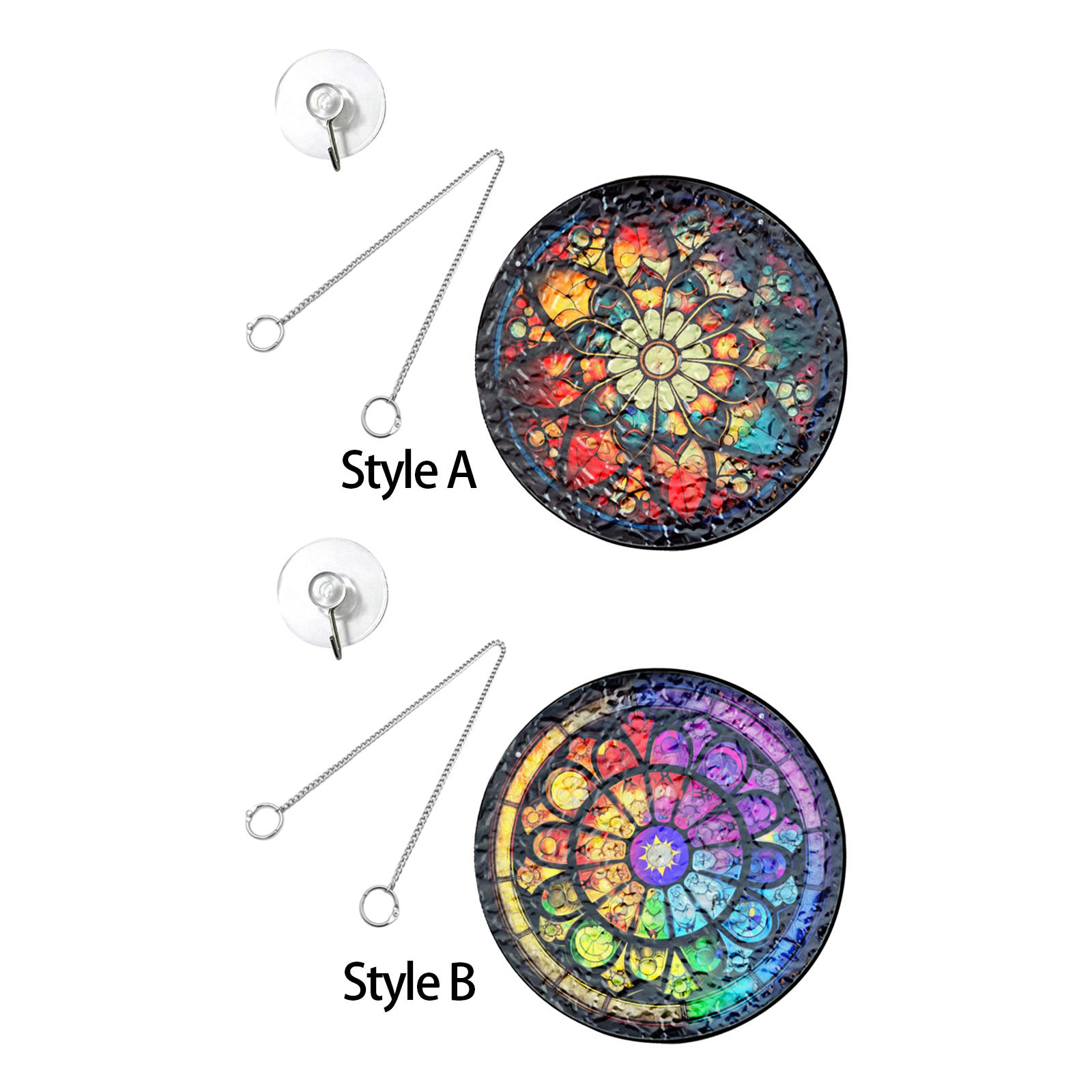 

Витражное окно подвесное украшение цветочный акрил для двери дома