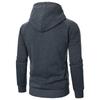 New Jacket Side Zipper Hooded Sweatshirt Men's Solid Color Jacket Fashionable Casual Cardigan Sweatshirt