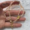 Gebetsperlen Armband Rosenkranz Magnetverschluss Handgefertigt Christlich Damen Handgelenk Accessoire Leicht Einfach zu Tragen Spiritueller Schmuck Geschenk Religiös