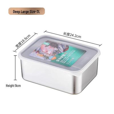ZISIZ 304 Stainless Steel Food Storage Containers