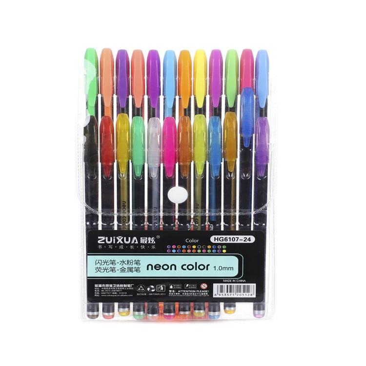 12-24-26-48pcs Student Gel Pens Glitter Pen Drawing Color Pens Marker Pens