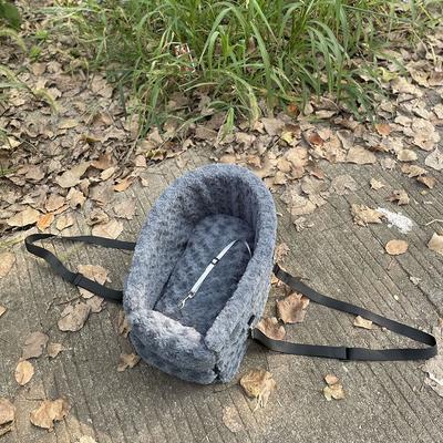 Siège auto pour chien avec console centrale, siège d'appoint en peluche pour chat avec sangle de sécurité, voyage portable