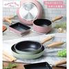 Pearl Metal HB-6659 18cm Yuhira Pan, Induction Compatible, All Heat Sources Compatible, Non-stick Coating, Pink, Natural Cook Pure