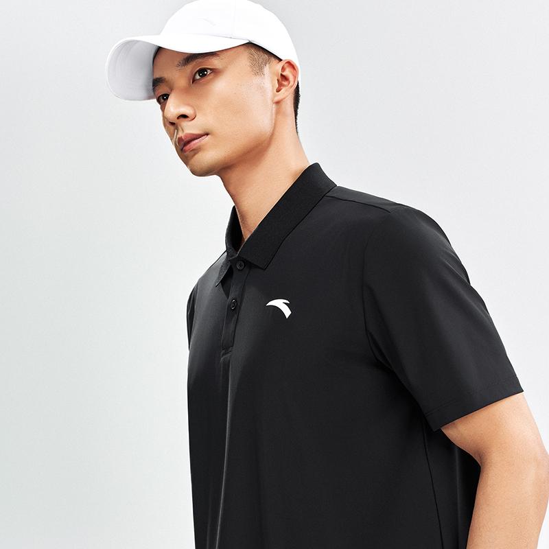 Anta Training Long Pants Knitted Polo Shirt Summer Casual Sports Set Men sets Basic-Black 952627209-4
