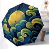1pc Moon Waves Automatic Open/Close Umbrella, Portable Folding Umbrella for Travel, Themed Events, It Is Suitable As a Gift for Various Festivals, Out
