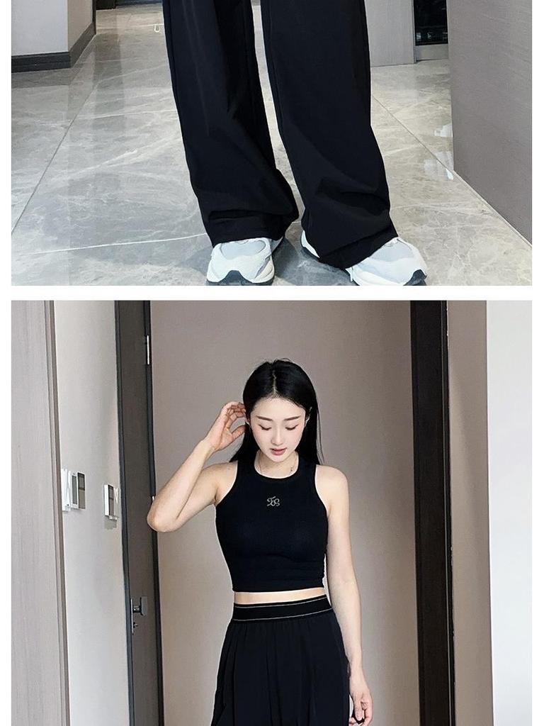 Big Brand Women's High Waist Quick-Dry Yoga Pants: Casual, Straight-Leg, Lightweight, Slimming, and Loose-Fit for Autumn.