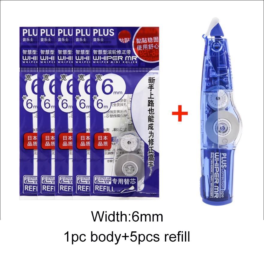 6M PLUS Correction Tape Replaceable Refills Stationery Correction Tool White Out Correction Students Gift Office School Supplies