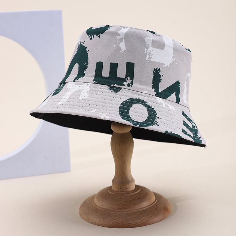 Cotton Letter Print Sun Hat For Women Men With Wide Brim Sun Protection For Beach And Vacation