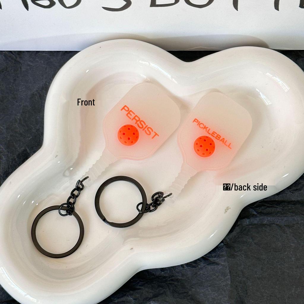 Miu Series Dumbbell Plate Keychain: Trendy Fitness Accessory & Sports Jewelry Gift