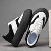 Personlighetsdesignade Casual Skor för Män Gångskor Mångsidiga Äkta Läder Man Sneakers Tjock Sula Vulkaniserade Skor