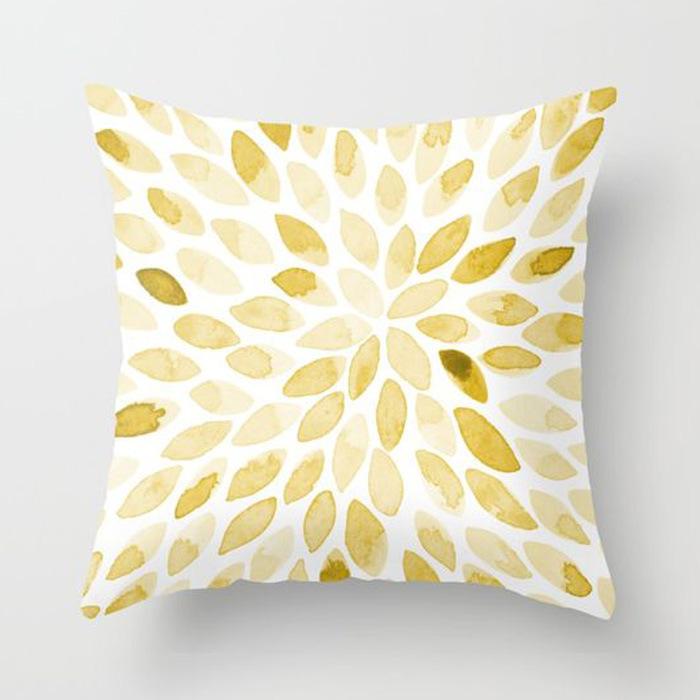 45x45cm Geometric Yellow Giraffe Animal Design Throw Pillow Cover Sofa Office Seat Car Lumbar Cushion Cushion Cover Home Decor