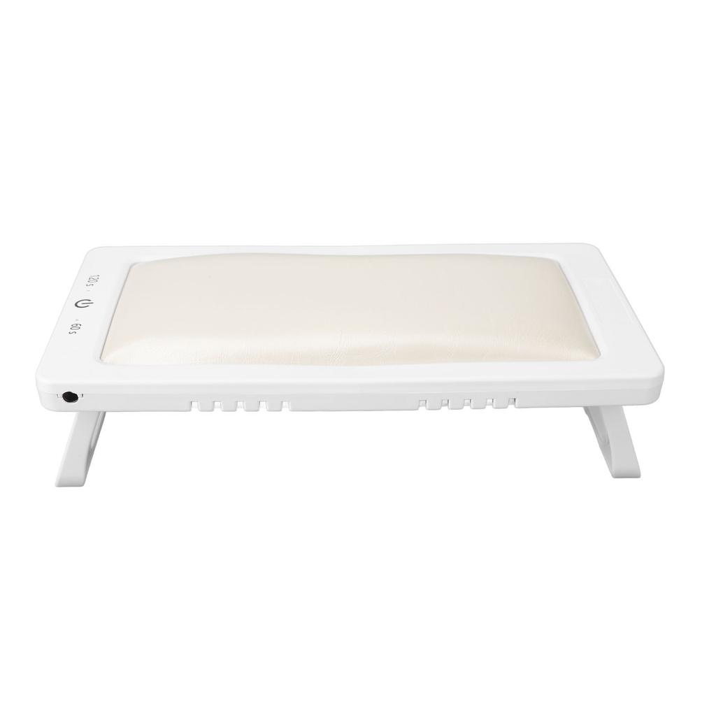 Foldable Nail Gel Dryer 27pcs Light Chips 2 Timing PU Leather Hand Pillow Nail Polish Curing Lamp White
