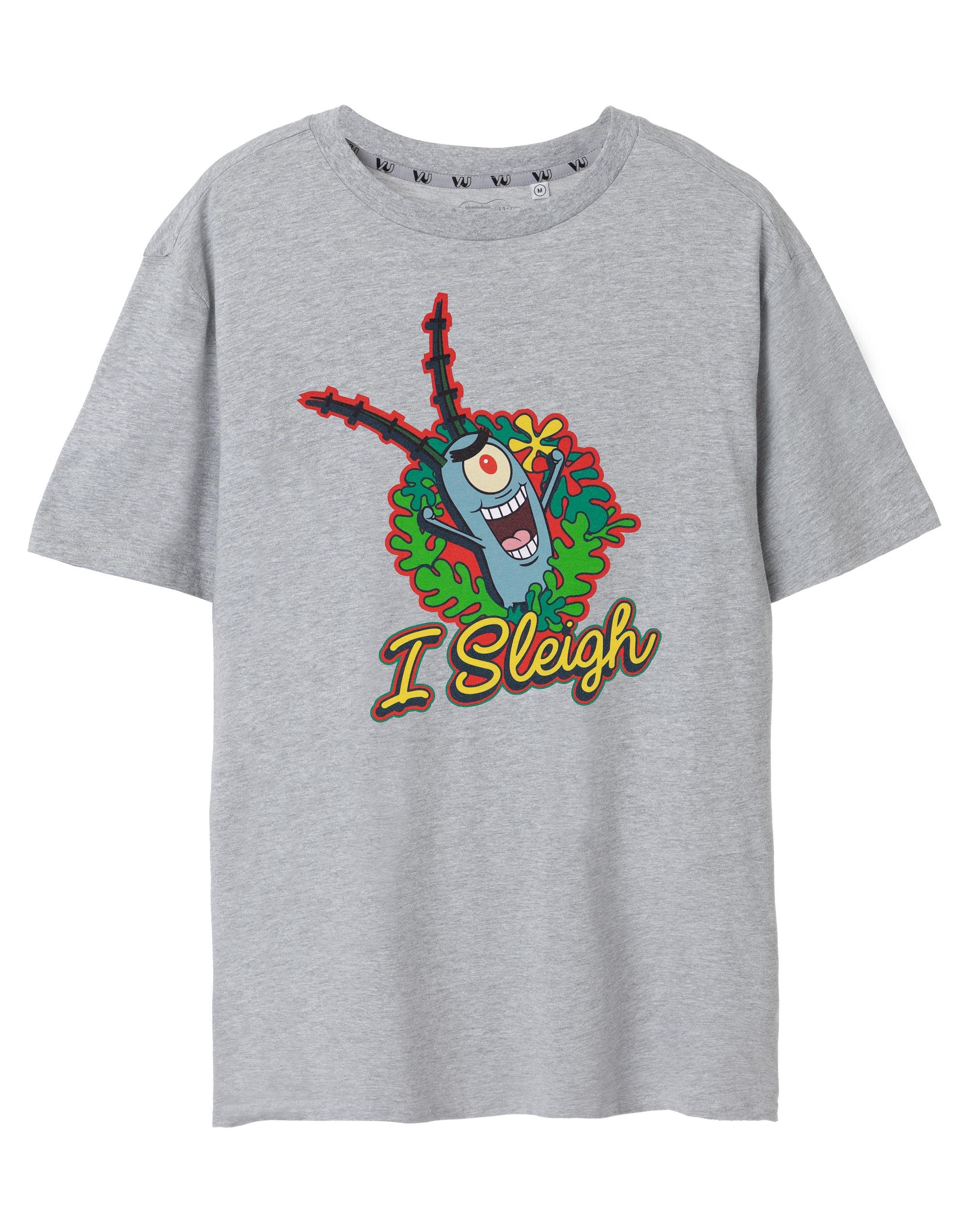 SpongeBob SquarePants Short Sleeved TShirt womens Grey Marl Official Merch S
