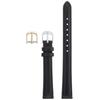 CREPHA Watch Strap, 12mm, Calfskin Leather, Anti-Static, Antibacterial, and Odor-Resistant, with Buckle and Tool, Black, S3-12