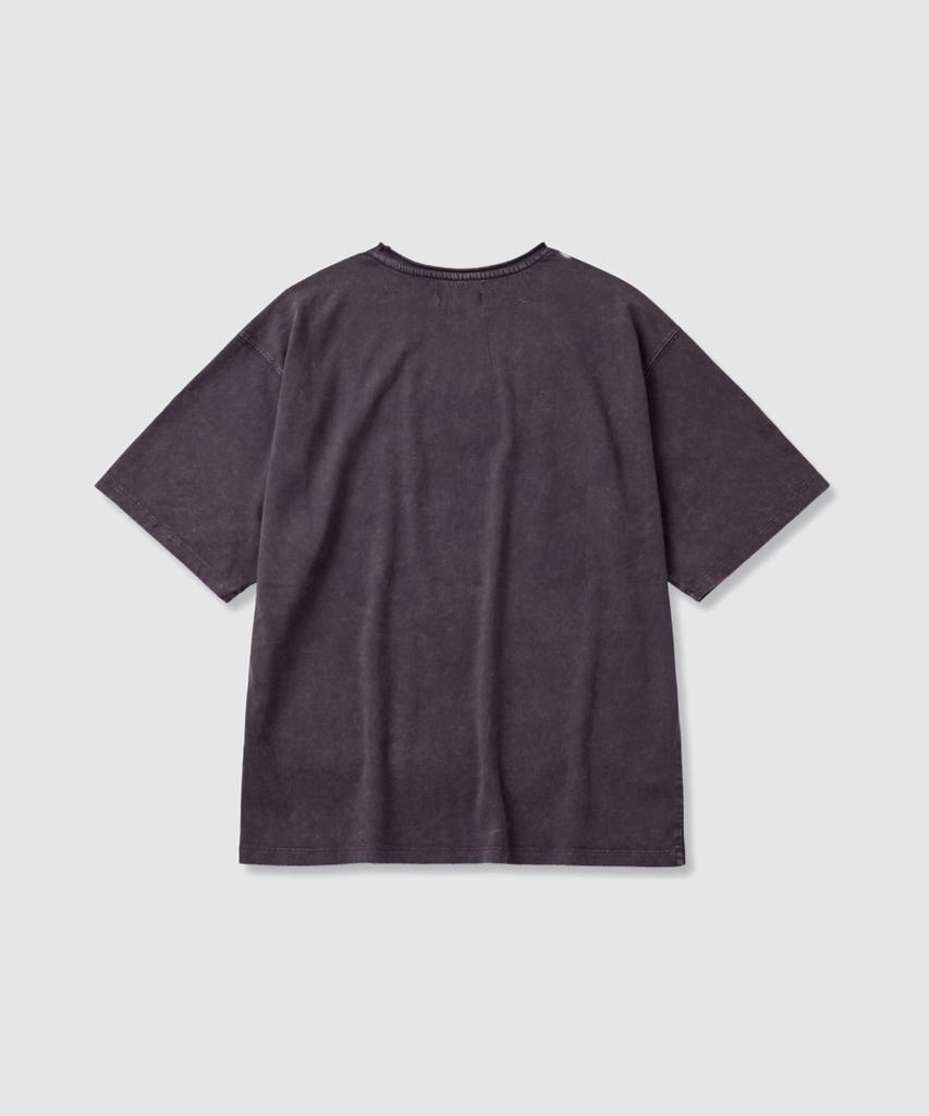ASP Low-Cut Dirty Washed Short Sleeve T-Shirt - Deep Purple