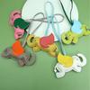 Cute Elephant Bag Pendant Keychain Chic PU Leather Keychains Phone Straps Chain Stylish Keyring for Fashion Enthusiasts