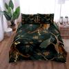 Green Tiger and Peacock Vintage Duvet Cover Set King Queen Double Full Twin Single Size Bed Linen Set