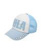Gillaakaibeu Eyelet Bold Logo Mesh Cap_Sky Blue