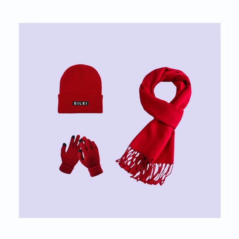EILEI Winter Warm Scarf, Hat & Gloves Set