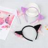 Kawaii Cat Fox Ear Headband With Bell Bow Cute Animal Hair Hoop For Girls Cosplay Halloween Party Costume Dress Accessory