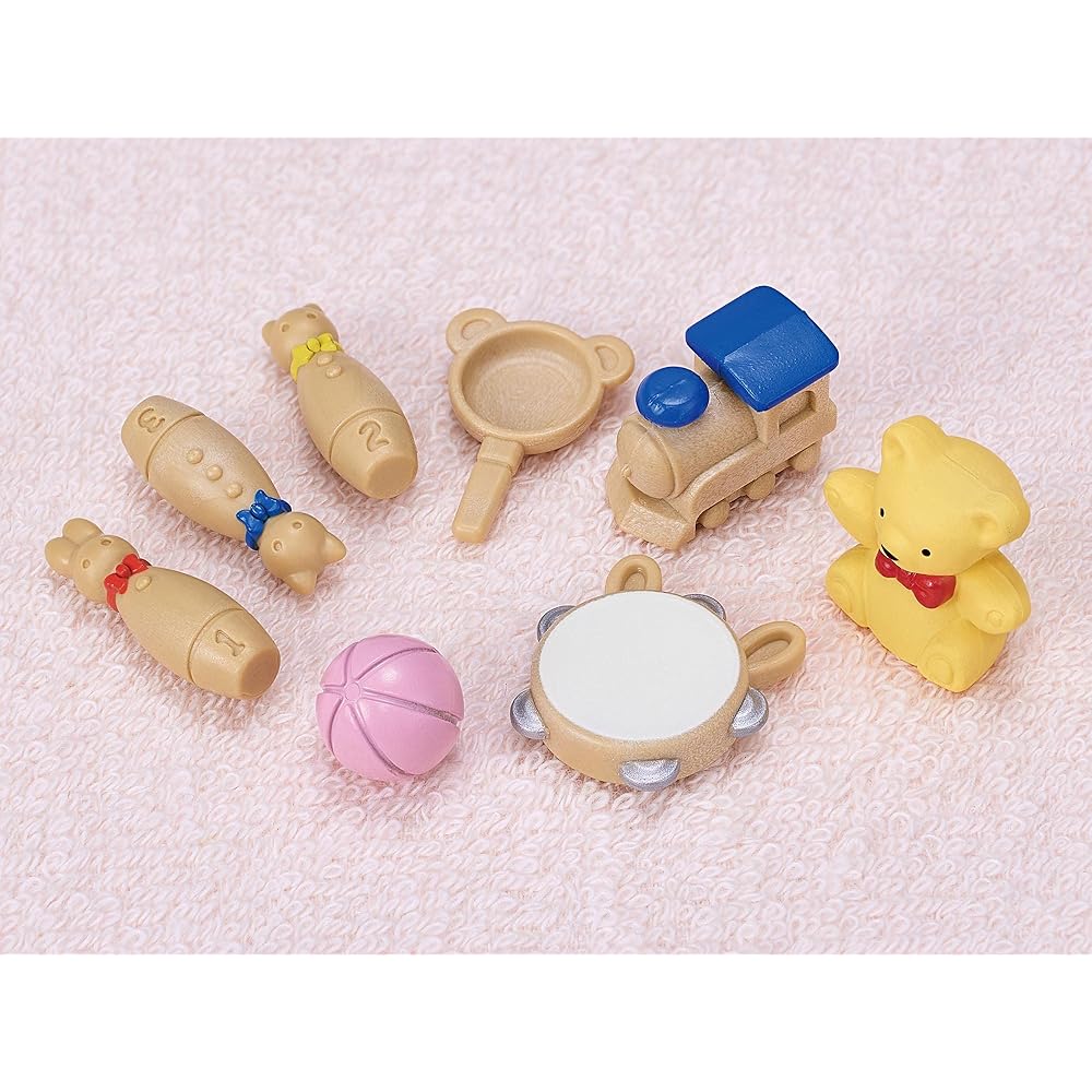 Sylvanian Families EPOCH Doll and Furniture Set White Rabbit and Panda Babies 3 Years and Up Toy Dollhouse